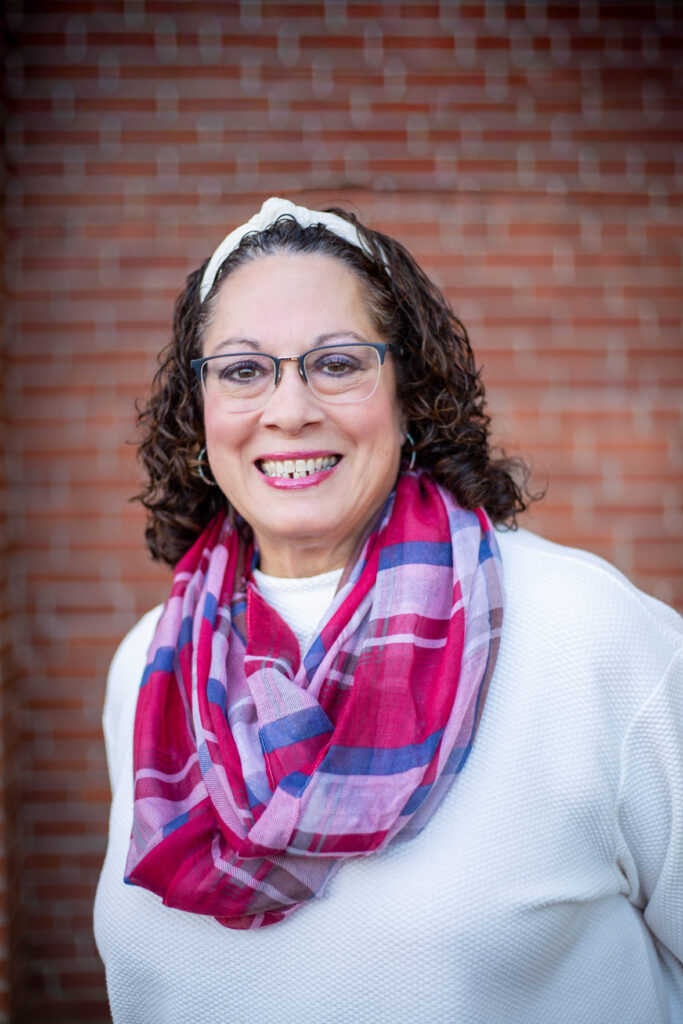 Smiling woman with glasses