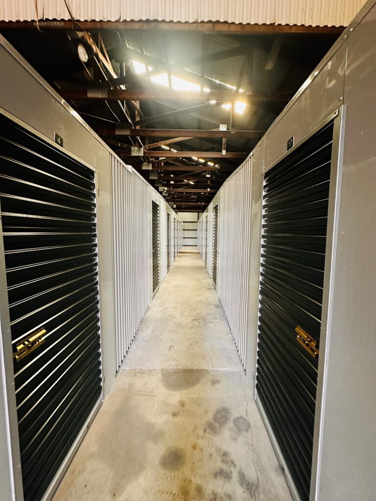 Storage unit hallway