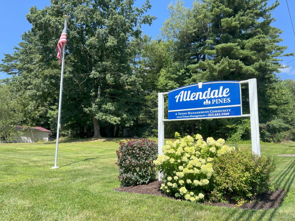 Allendale Pines entrance sign