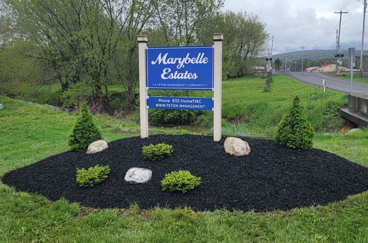 Marybelle Estates sign landscape